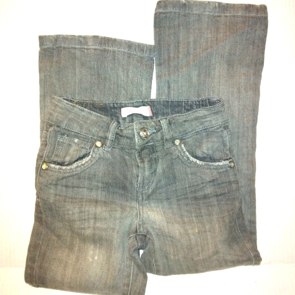 ☆EUC☆LEVI'S☆Little Girls Flare Leg 6X adjustable Waist denim Jeans - Picture 8 of 14